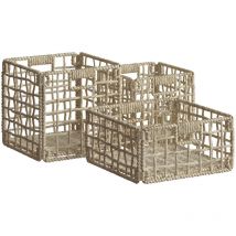 Set de 3 paniers en fibres naturelles - janice