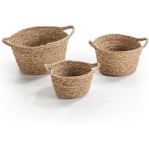 Set de 3 paniers Sole fibre naturelle avec anses