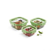 Lekue - set de 3 recipientes hermetico 100% vidrio 3432000SURU017