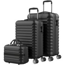 Newlux - Set de 3 Stück Koffer schwarz upfly 53cm,63c y,31cm 1200497 numada