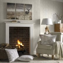 Graham&brown - Set de 3 tableaux imprimés Grand cerf des plaines 60 x 90cm Sépia