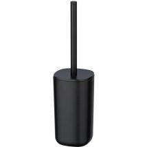 Kosmetikeimer Wenko Davos Noir 4 pièces poubelle 5L brosse wc set d'accessoires de salle de bain accessoires de salle de bain en plastique
