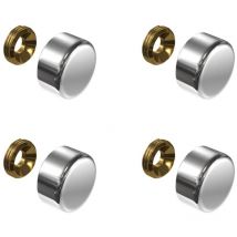 Set de 4 cache vis alu 13 mm