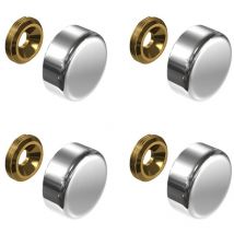 Set de 4 cache vis alu 18 mm