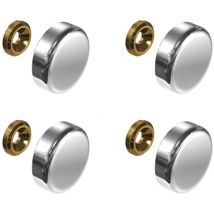 Set de 4 cache vis alu 24 mm