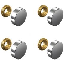 Set de 4 cache vis Inox 18 mm