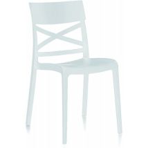 Ensemble De 4 Chaises En Résine "london Cross" Par Flow Blanc
