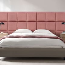 [neu.haus] - Set de 4 coussins muraux Carpino en velours 30 x 30 cm rose