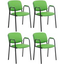CLP - Set de 4 sillas Confidente Ken Pro en polipiel Verde