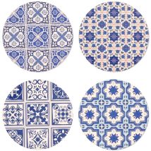 Signes Grimalt Posts de cuisine Posts ronds 4U Blue Coasters 11x11x1cm 18973