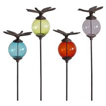 La Grande Prairie - Set de 4 tuteurs boules colorées Animaux Libellules