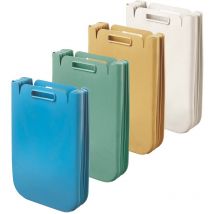 Guzzini - Set de 4x Contenedor multiusos plegable 25 Litros c/uno (100L totales), en plástico reciclado, 45x30 cms, en color - Multicolor