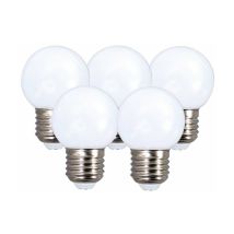 Juego de 5 bombillas LED opacas E27 50 Lm 7 W TIBELEC