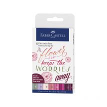 Faber Castell - Stylo à dessin FC-267124 Stylo à dessin Faber-Castell Pitt Artist Pen Set de lettrage 8x