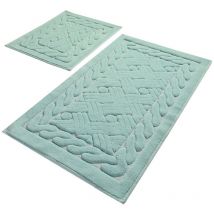 Set de alfombras de baño (2 piezas) verde menta