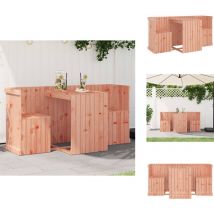 Set de balcon 2 places bois de Douglas massif - Meubles De Jardin - Salon De Jardin - Set De Balcon - Mobilier Extérieur - Bois De Douglas
