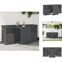 Vidaxl - Set de balcon 2 places gris bois de pin massif - Salon De Jardin - Mobilier De Jardin - Set De Salon De Jardin - Ensemble De Balcon - Table