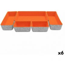 Confortime - Set of 5-piece felt baskets 27.5 x 20 x 5.3 cm (5 pcs.) (6 pcs.)