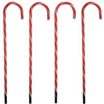 Ambiance - Set de bastones de caramelo de Navidad con luces 4 pzas