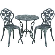 Set de bistro kit de bistro vintage ensemble de table et de chaises de jardin fonte vert