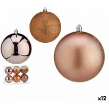 Set de Bolas de Navidad Rosa Plástico 10 x 11 x 10 cm (12 Unidades) ( Krist+ S3627594) - ean: 4899888648420