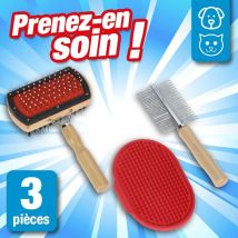 Brosse animal lot de 3 pièces