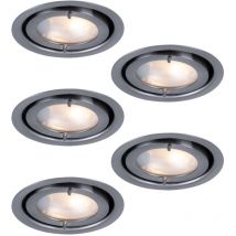 Paulmann - Lot de 5 spots encastrables meuble éclairage de placard orientable chrome 935.15
