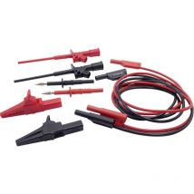 Schnepp - 354 000061 Set de cordons de mesure de sécurité pointe de test, pince crocodile, mâle 4 mm mâle 4 mm noir, roug