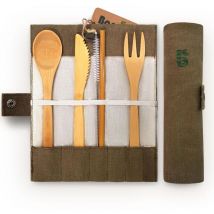Set de Cubiertos Madera Bambaw