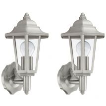Lanterne lampe d'extérieur applique murale applique murale jardin balcon en acier inoxydable maison applique murale, plastique transparent, 1x