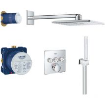 Grohe - Set de douche encastré Rainshower 310 SmartActive Cube - 34706000 - Cube