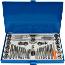 Kit de filetage 40 pièces, métrique M3 à M12, acier au tungstène, qualité industrielle