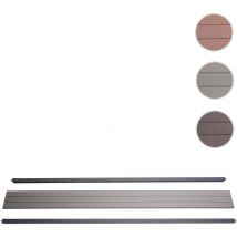 Set de finition pour brise-vue en wpc Sarthe, profil de finition, poteaux en aluminium - 90cm, anthracite