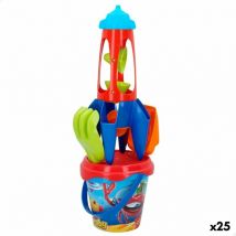 Set de juguetes de playa colorbaby cohete polipropileno (25 unidades)