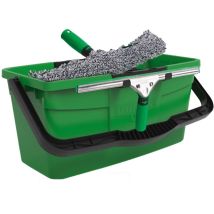 Unger - Set de limpieza de cristales (limpiaparabrisas, pieza de soporte, funda de microfibra, cubo de 18 l, ancho 35 cm, juego básico de