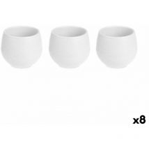Set de Macetas 6,2 x 6,2 x 6,6 cm Blanco Plástico (8 Unidades) - Ibergarden