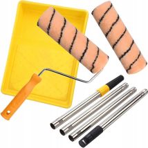 Set de peinture orange, rallonge avec poignée + plateau, 2x rouleau de rechange