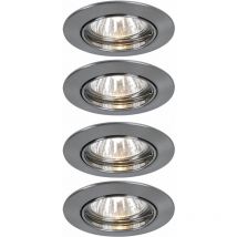 Paulmann - Lot de 4 spots encastrables fer aluminium éclairage orientable 994.47