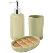 Set de salle de bain 3 pièces 3 pièces en céramique tilleul