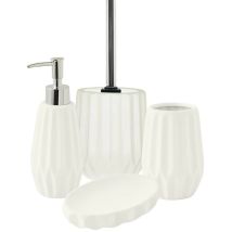 Set de salle de bain 4 pièces 4 pièces en céramique ffffff
