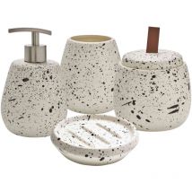 Set de salle de bain 4 pièces céramique blanc
