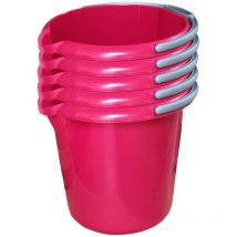 Rival Set de seaux de nettoyage 5 litres - différentes couleurs - 5 pièces - couleur:rose