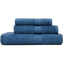 Set De Serviettes De Bain Éponge Couleur Mer En Différentes Tailles Teddy