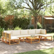 Avimac - Set de sofás de jardín con cojines 8 pzas madera maciza acacia