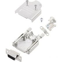 Encitech - Kit embase sub-d femelle Nombre de pôles: 15 MHDM-09-HDS15-K 6355-0059-11 180 ° fût à souder 1 set