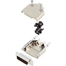 Encitech - Kit embase sub-d mâle Nombre de pôles: 15 DTPK-M-15-DMP-K 6355-0031-02 180 ° fût à souder 1 set