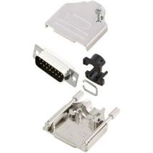 MHDTZK15-DB15P-K Kit embase sub-d mâle 180 ° Nombre de pôles: 15 fût à souder 1 pc(s) A978241 - Mh Connectors