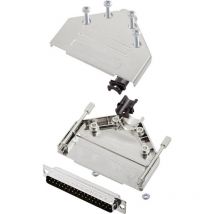 Kit embase sub-d mâle Nombre de pôles: 37 Encitech DTPK-M-37-DBP-K 6355-0030-04 180 ° fût à souder 1 set