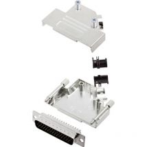 Kit embase sub-d mâle Nombre de pôles: 44 Encitech D45ZK25-HDP44-K 6355-0013-03 45 ° fût à souder 1 set