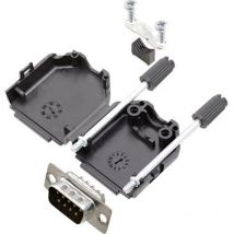 Encitech - Kit embase sub-d mâle Nombre de pôles: 9 DPPK09-BK-DMP-K 6355-0054-01 180 ° fût à souder 1 set S763691
